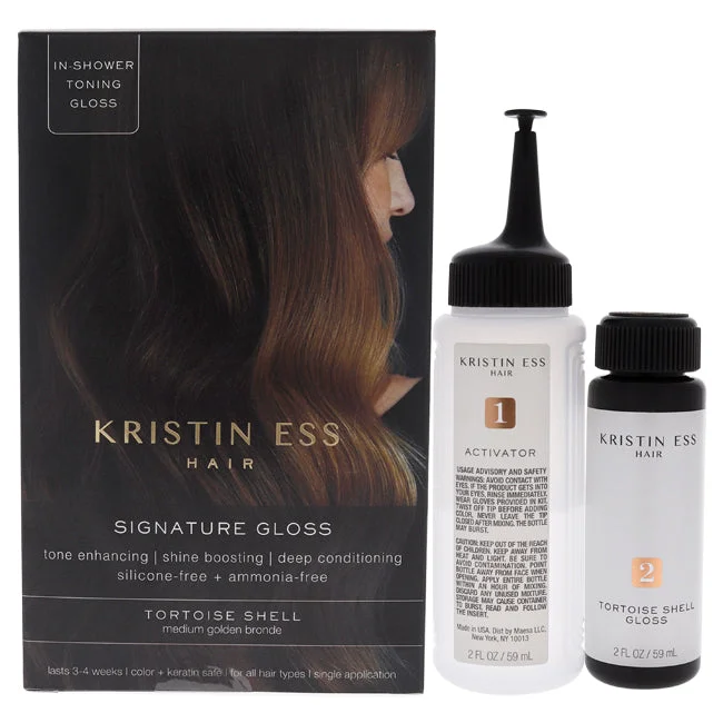 how to treat dandruff naturally -Kristin Ess Signature Hair Gloss - Tortoise Shell - Medium Golden Bronde by Kristin Ess for Unisex - 1 Application Hair Color