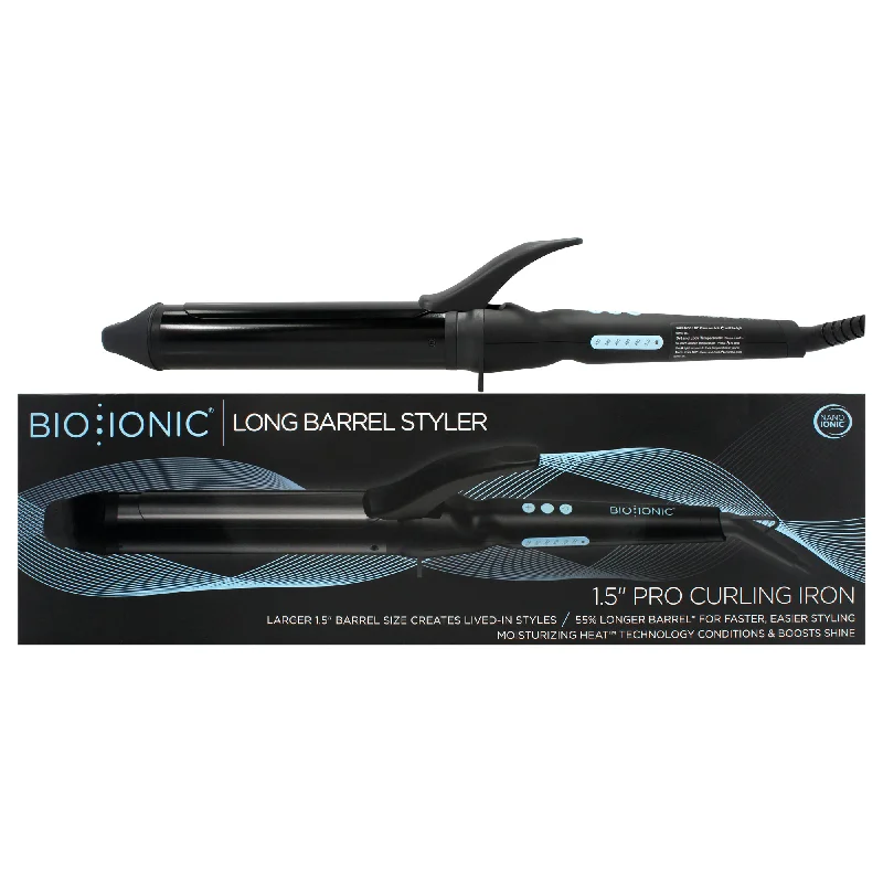 essential oils for preventing hair loss -Bio Ionic Long Barrel Styler - Black by Bio Ionic for Women - 1.5 Inch Curling Iron