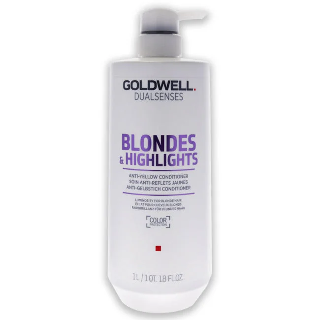 best products for fine, oily hair care -Goldwell Dualsenses Blondes and Highlights Conditioner by Goldwell for Unisex - 34 oz Conditioner