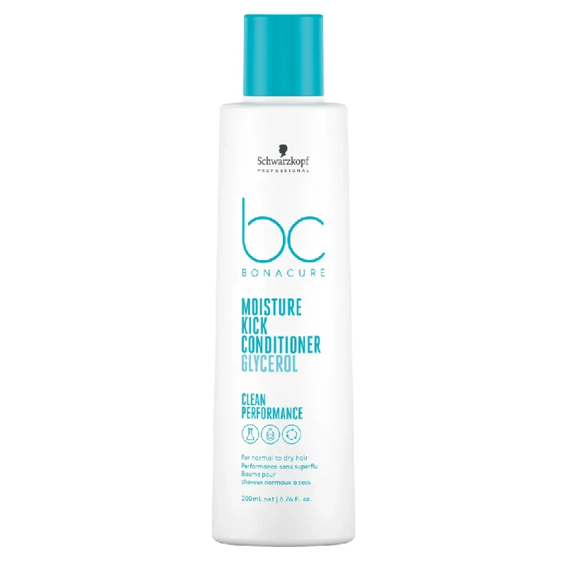 how to treat dry, flaky scalp with oils -Schwarzkopf Professional BC Clean Performance Moisture Kick Conditioner 200ml