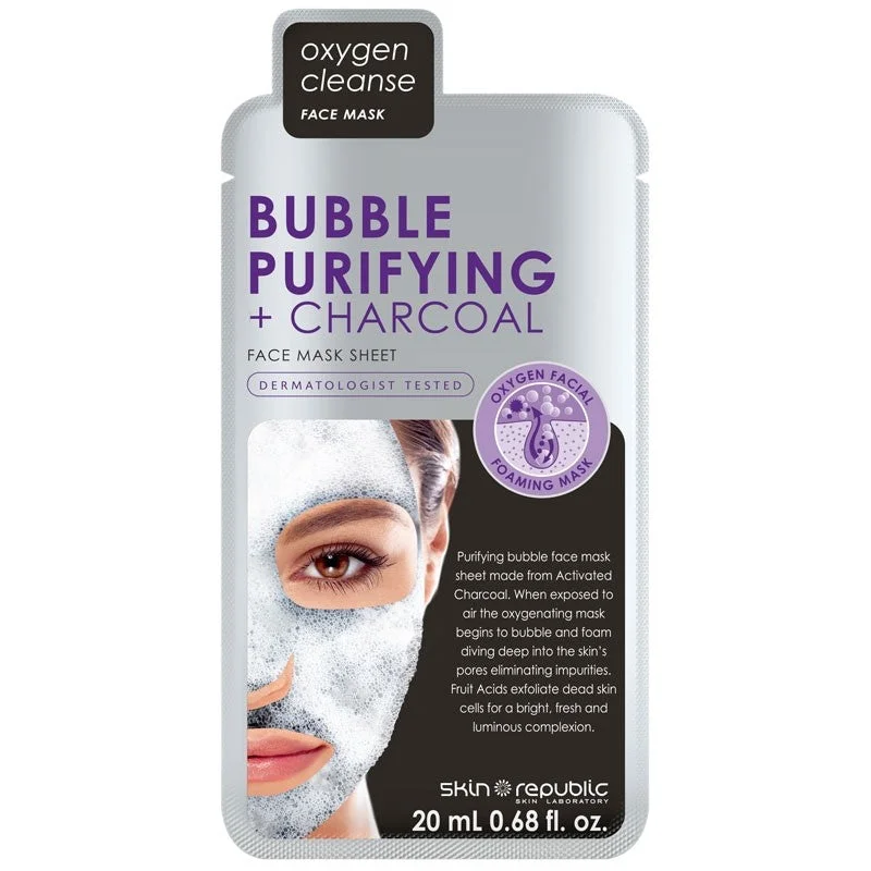 Skin Republic Bubble purifying + Charcoal Face mask