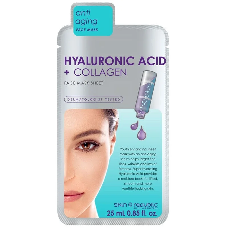 Skin Republic Hyaluronic Acid + Collagen Face Mask 25ml