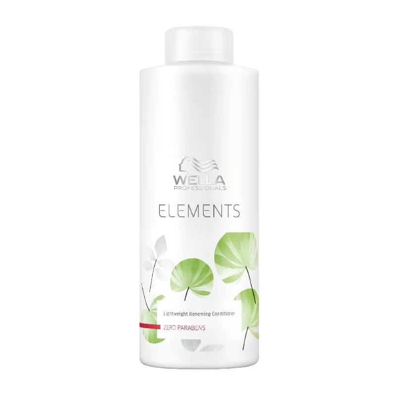 how to prevent damage from heat styling tools -Wella Elements Lightweight Renewing Conditioner 1 Litre