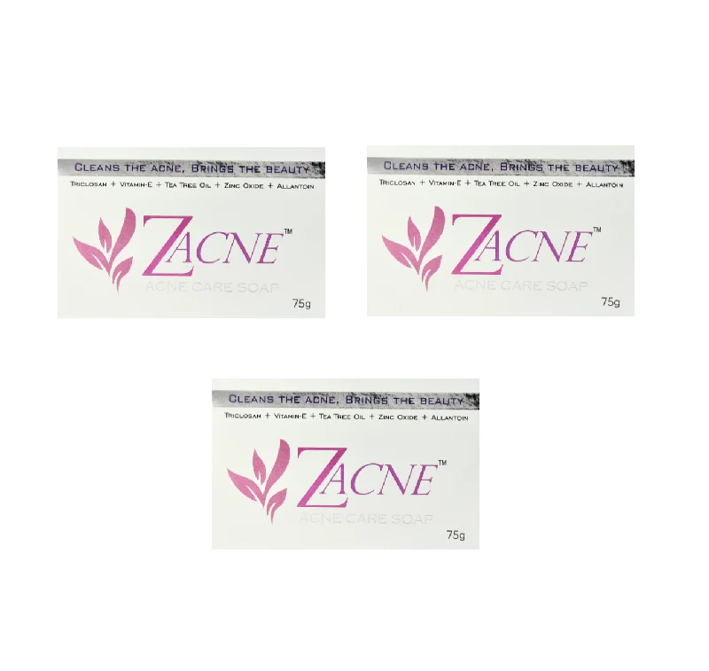 Zacne Acne Care Soap, pack of 3